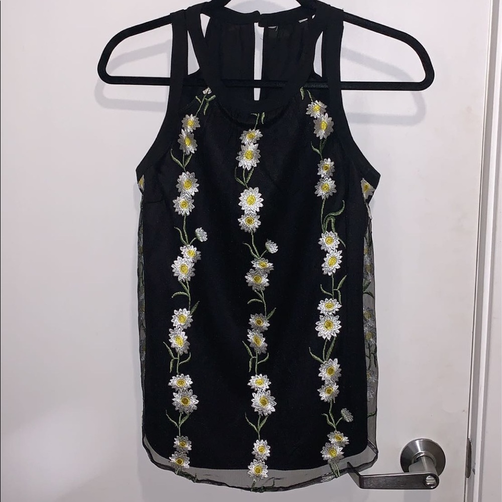 KOHLS Daisy Mesh Tank Top